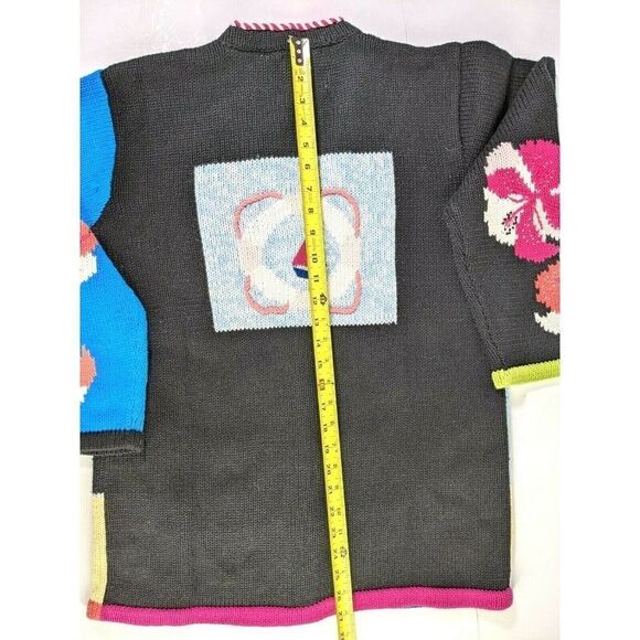 Storybook Knits Cardigan Sweater Tropical Beach Grannycore Grandmacore - Picture 11 of 12